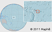 Satellite Location Map of American Samoa, gray outside, hill shading