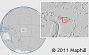 Satellite Location Map of American Samoa, lighten, desaturated