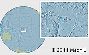 Satellite Location Map of American Samoa, savanna style outside, hill shading