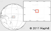Shaded Relief Location Map of American Samoa, blank outside