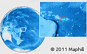 Shaded Relief Location Map of American Samoa, lighten, desaturated, land only