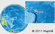 Shaded Relief Location Map of American Samoa, physical outside