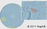 Shaded Relief Location Map of American Samoa, savanna style outside, hill shading