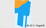 Political Simple Map of Leusoali'i