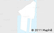 Silver Style Simple Map of Leusoali'i, single color outside