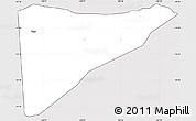Silver Style Simple Map of Maia, cropped outside