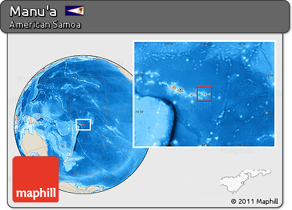 Shaded Relief Location Map of Manu'a
