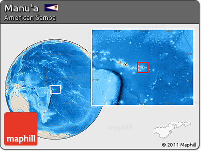 Shaded Relief Location Map of Manu'a