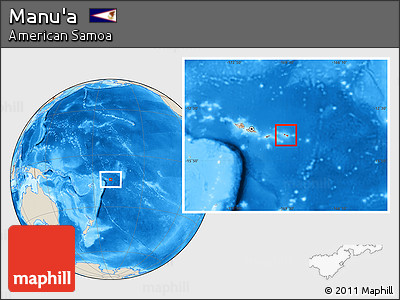 Shaded Relief Location Map of Manu'a