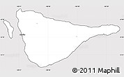 Silver Style Simple Map of Ofu, cropped outside