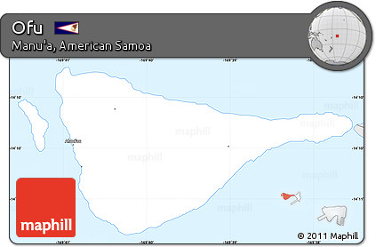 Silver Style Simple Map of Ofu