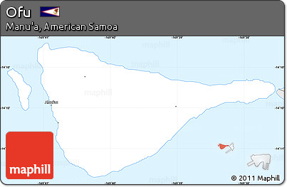 Silver Style Simple Map of Ofu