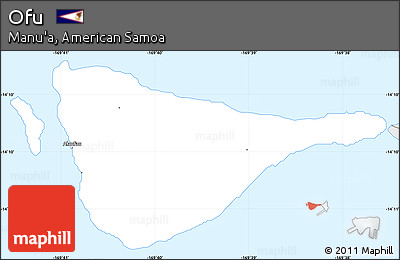 Silver Style Simple Map of Ofu