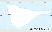 Silver Style Simple Map of Ofu, single color outside
