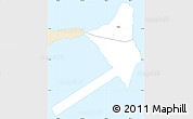 Classic Style Simple Map of Olosega, single color outside