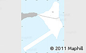 Gray Simple Map of Olosega, single color outside