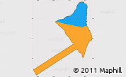 Political Simple Map of Olosega, cropped outside