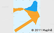 Political Simple Map of Olosega