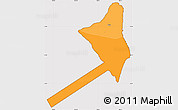 Political Shades Simple Map of Olosega, cropped outside