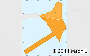 Political Shades Simple Map of Olosega, single color outside