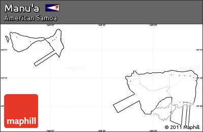Blank Simple Map of Manu'a, no labels