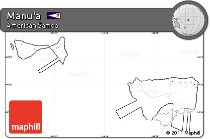 Blank Simple Map of Manu'a, no labels