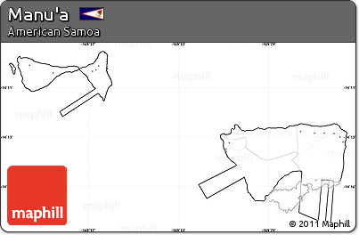 Blank Simple Map of Manu'a, no labels