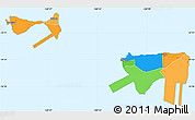 Political Simple Map of Manu'a, political shades outside