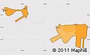 Political Shades Simple Map of Manu'a, cropped outside