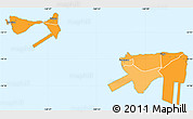 Political Shades Simple Map of Manu'a, single color outside