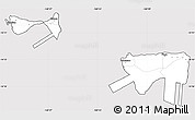 Silver Style Simple Map of Manu'a, cropped outside