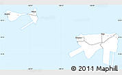 Silver Style Simple Map of Manu'a, single color outside