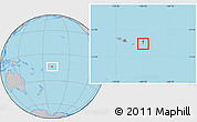 Gray Location Map of Ta'u