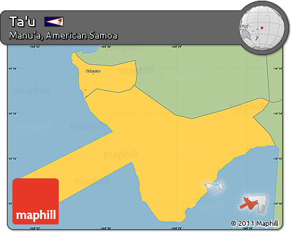 Savanna Style Simple Map of Ta'u