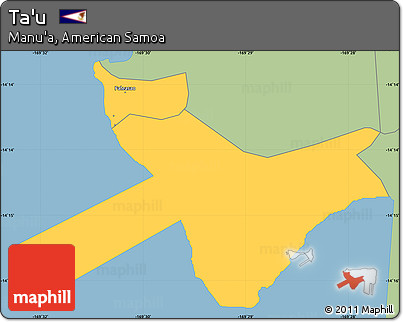 Savanna Style Simple Map of Ta'u