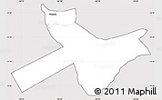 Silver Style Simple Map of Ta'u, cropped outside