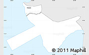 Silver Style Simple Map of Ta'u, single color outside