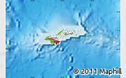 Flag Map of American Samoa, physical outside