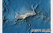 Shaded Relief Map of American Samoa, darken