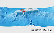 Flag Panoramic Map of American Samoa, political outside