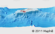 Flag Panoramic Map of American Samoa, political shades outside