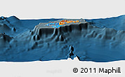 Political Panoramic Map of American Samoa, darken