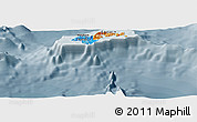 Political Panoramic Map of American Samoa, semi-desaturated
