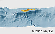 Savanna Style Panoramic Map of American Samoa, single color outside