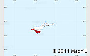 Flag Simple Map of American Samoa, single color outside