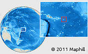 Shaded Relief Location Map of Rose island