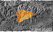 Political Shades 3D Map of Andorra, darken, desaturated