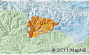 Political Shades 3D Map of Andorra, lighten