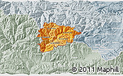 Political Shades 3D Map of Andorra, lighten, semi-desaturated