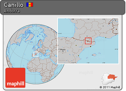 Gray Location Map of Canillo